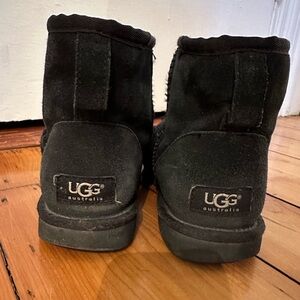 UGG Black Sheepskin Ankle Boots
